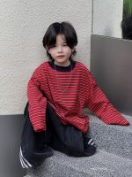 【100-160】長袖Tシャツ 男の子 ボーダー柄 レトロ 合わせやすい - 画像 (5)