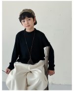 【90-160】長袖インナー 男の子 無地 モックネック ベーシック - 画像 (12)