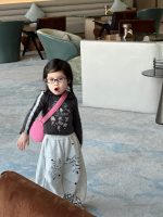 【90-130】長袖Tシャツorスウェットパンツ 女の子 レース付き プリント - 画像 (3)