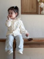 【73-100】トップスorパンツ女の子 フリル シンプル - 画像 (2)
