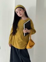 【100-150】長袖Tシャツ 女の子 刺繍 韓国風 ベーシック カジュアル - 画像 (8)