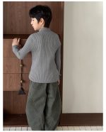 【90-160】ニットトップス 男の子 リブ編み 韓国風 あったか インナー - 画像 (14)