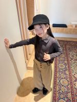 【100-170】トップス 女の子 折り襟 ストレッチ シンプル - 画像 (5)