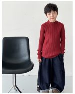 【90-160】ニットトップス 男の子 リブ編み 韓国風 あったか インナー - 画像 (22)