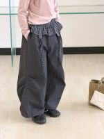 【100-170】パンツ 女の子 フリル レイヤード カジュアル - 画像 (2)