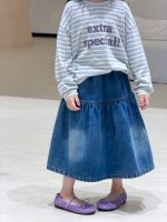 【100-170】スカート 女の子 デニム 切り替え グラデーション - 画像 (4)