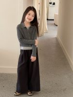 【100-170】トップス 女の子 レイヤード ニット 折り襟 - 画像 (3)