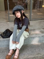 【100-170】長袖Ｔシャツ 女の子 レイヤード アップリケ おしゃれ - 画像 (5)