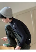 【100-160】長袖トップス 男の子 英字刺繍 モックネック 着回しやすい - 画像 (18)