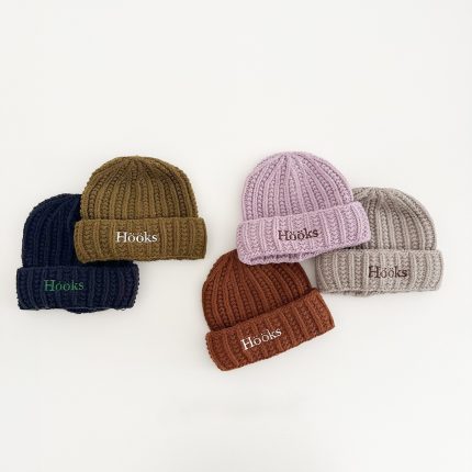 【GOODS】帽子 ニット 刺繍 シンプル 合わせやすい