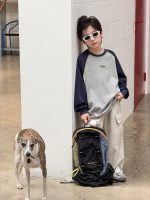 【100-170】長袖Tシャツ 男の子 配色クルーネック 着回しやすい カジュアル - 画像 (13)