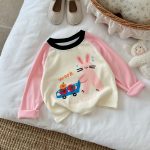 【90-140】長袖Tシャツ キッズ ラグラン かわいい お出かけに - 画像 (8)