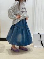 【100-170】スカート 女の子 デニム 切り替え グラデーション - 画像 (6)