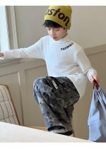 【100-160】長袖トップス 男の子 英字刺繍 モックネック 着回しやすい - 画像 (9)