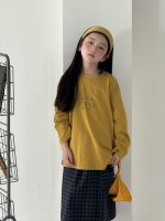 【100-150】長袖Tシャツ 女の子 刺繍 韓国風 ベーシック カジュアル - 画像 (6)