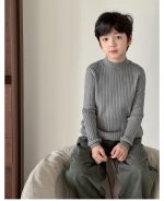 【90-160】ニットトップス 男の子 リブ編み 韓国風 あったか インナー - 画像 (11)