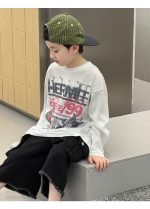 【90-160】長袖トップス 男の子 ストリート風 プリント カジュアル - 画像 (9)