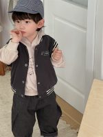 【73-110】ベスト パーカー 配色 フード付き プリント カジュアル 男の子 - 画像 (6)
