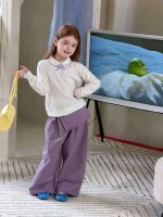 【90-140】ニットトップス 女の子 リボン付き おしゃれ シンプル - 画像 (5)