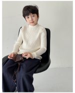 【90-160】ニットトップス 男の子 リブ編み 韓国風 あったか インナー - 画像 (31)