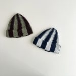 【GOODS】帽子 ニット レトロ ストライブ 配色 秋冬 - 画像 (5)