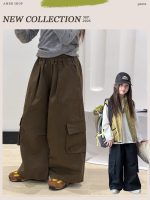 【100-170】カーゴパンツ 女の子 ポケット付き カジュアル 履きやすい - 画像 (2)