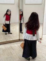 【90-140】ニットベスorパンツ 女の子 レース 韓国風 ガーリー 花柄 - 画像 (13)
