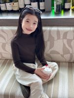 【100-170】インナー 女の子 無地 ニット スリム - 画像 (4)