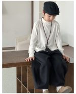 【90-160】長袖インナー 男の子 無地 モックネック ベーシック - 画像 (21)