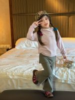 【90-140】パーカーorフレアパンツ 女の子 英字プリント レイヤード風 - 画像 (13)
