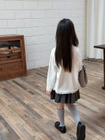 【100-170】長袖Tシャツorスカート女の子 レース 切り替え おしゃれ - 画像 (6)