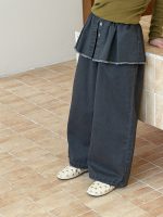 【100-170】パンツ 女の子 レイヤード 無地 おしゃれ - 画像 (4)