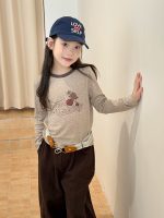 【100-170】長袖Tシャツ 女の子 カートゥーン 合わせやすい