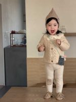【73-110】カーディガン トップス レギンス ニット 折り襟 女の子 - 画像 (6)