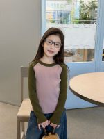 【100-170】長袖Tシャツ 女の子 ラグラン ストレッチで快適