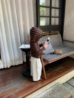 【90-140】パーカーorワイドパンツ 女の子 ボーダー柄 フード付き カジュアル - 画像 (5)