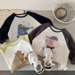 【90-140】長袖Tシャツ 男の子 ラグラン 配色 ゆったり - 画像 (4)