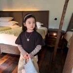 【90-140】トップスorスカート風パンツ 女の子 おしゃれ レイヤード風 - 画像 (4)