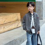 【100-170】カーディガン 男の子 刺繍 プレッピー風 韓国風 カジュアル - 画像 (9)