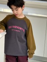 【90-150】長袖Tシャツ 男の子 配色 ストリート レタリングプリント - 画像 (5)