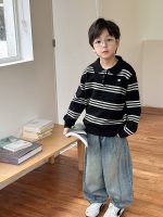【90-160】ポロニット 男の子 ボーダー柄 韓国風 プレッピー - 画像 (16)