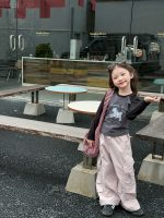 【100-170】長袖Ｔシャツ 女の子 ラグラン おしゃれ 合わせやすい - 画像 (5)