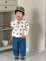 【73-100】パーカー クマ柄 ラウンドネック 長袖 男の子 - 画像 (6)