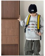 【90-160】トレーナー 男の子 プリント カジュアル トレンド