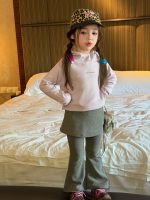 【90-140】パーカーorフレアパンツ 女の子 英字プリント レイヤード風 - 画像 (8)