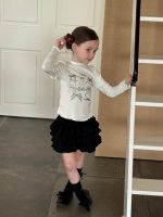 【90-140】長袖Tシャツ 女の子 リボンプリント 着回しやすい - 画像 (24)