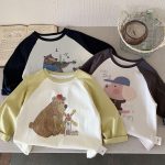 【90-140】長袖Tシャツ 男の子 ラグラン 配色 ゆったり - 画像 (2)