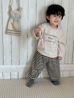 【73-110】パーカー ズボン 英字 プリント ストライブ カジュアル 男の子 - 画像 (6)