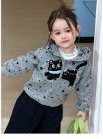 【80-140】アウターorインナーor8分丈パンツ 女の子 おしゃれ 猫柄 星モチーフ - 画像 (20)