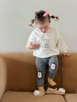 【73-110】パーカー レギンス ラウンドネック 長袖 カジュアル 女の子 - 画像 (3)